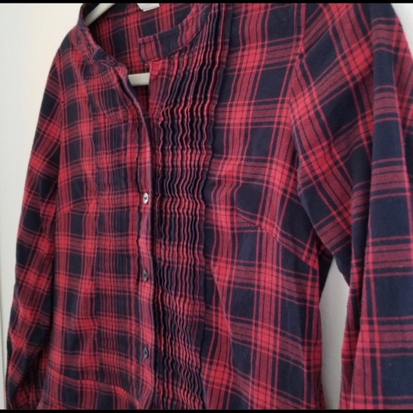 J Crew Factory Plaid Flannel Dress, Size 0 - Picture 6 of 8